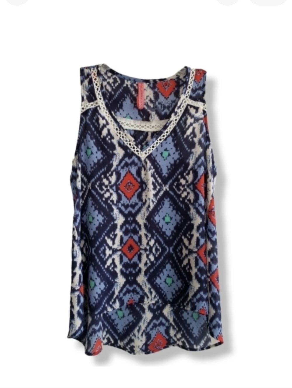 Eight Sixty Tank Top Small Crochet Neckline Boho